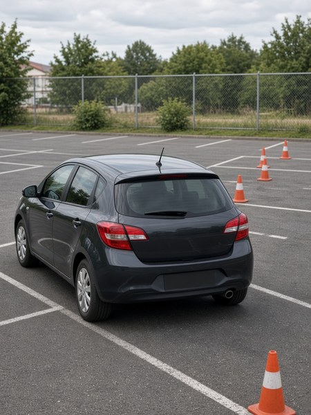 Parking practice hatchback near Jabotinsky
